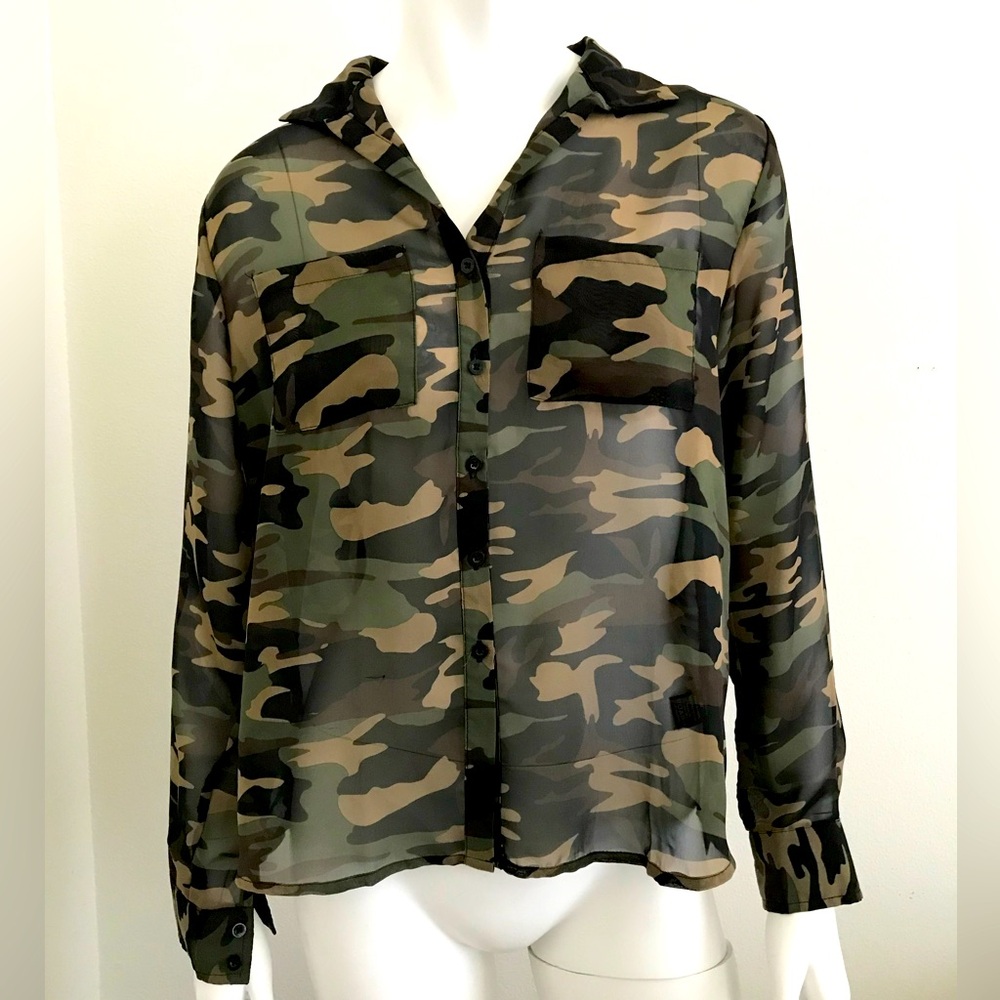 Camo see through shirt